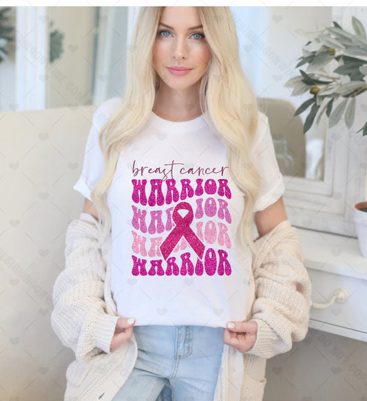 Breast Cancer Warrior DTF Transfer 10-20160EXCL t-shirt