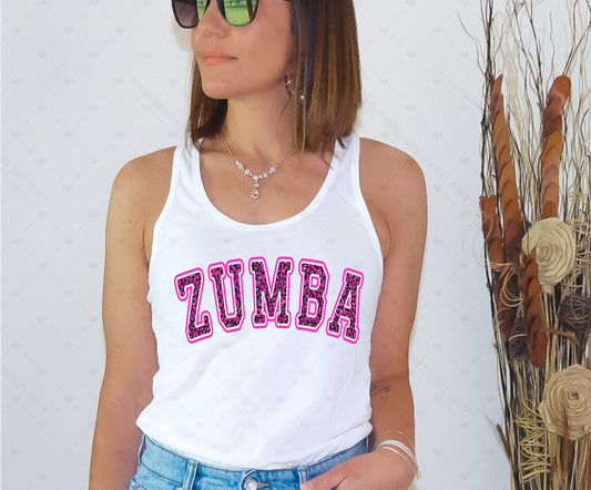 Zumba Pink Leopard DTF Transfer 100-50020EXCL t-shirt