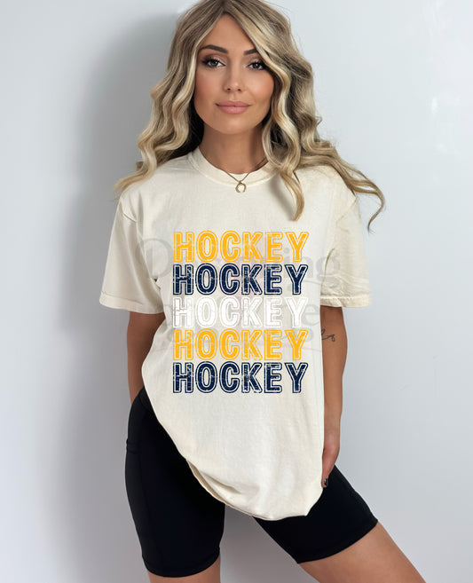 Nashville Colors Hockey Rough DTF Transfer 100-80060EXCL