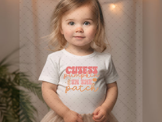 The Cutest Pumpkin in the Patch DTF Transfer 110-10720 t-shirt