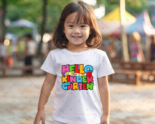 Hello Kindergarten DTF Transfer 20-61650  t-shirt