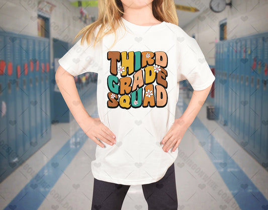 Third Grade Squad DTF Transfer 20-61780  t-shirt
