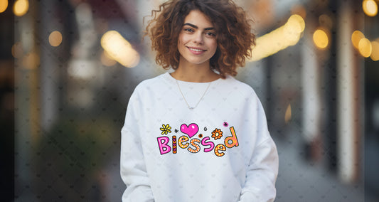 Blessed Bright Colors DTF Transfer 40-13080 t-shirt