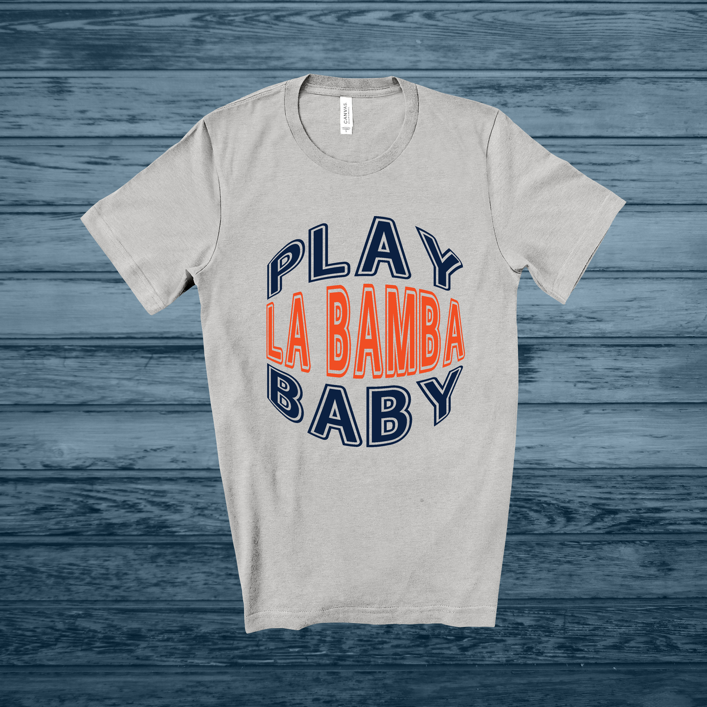 La Bamba Baby Edmonton Hockey Bulging Grey T-Shirt