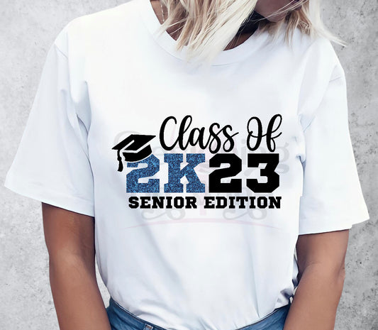 Class of 2K23 Senior Edition Blue DTF Transfer 140-10020