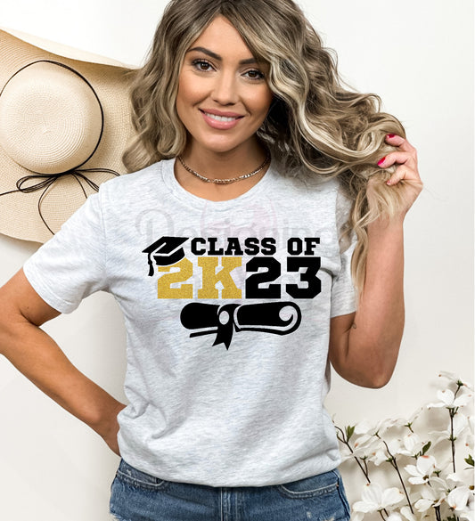 Class of 2023 with Scroll Gold DTF Transfer 140-10180