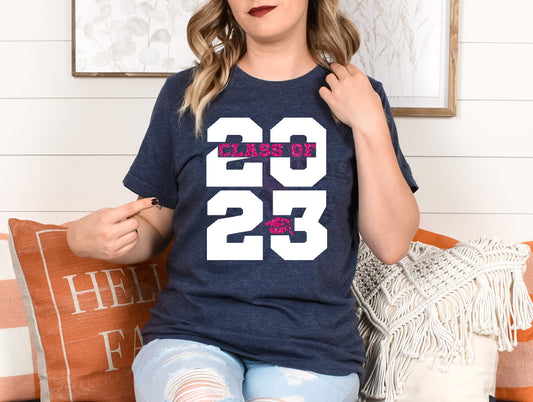 Split Class of 2023 Pink and White DTF Transfer 140-10470